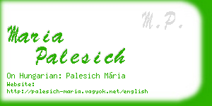 maria palesich business card