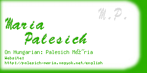 maria palesich business card